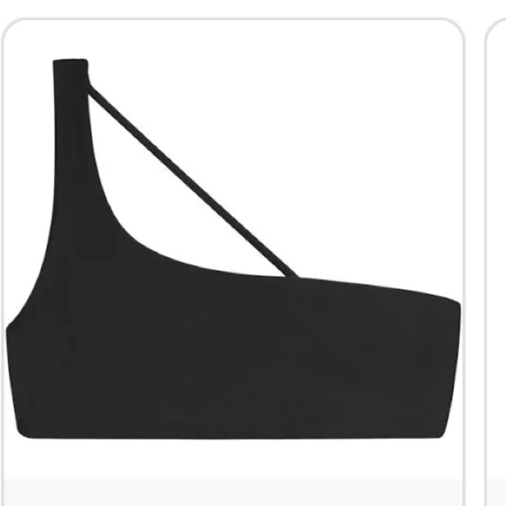 Jade Swim Apex One-Shoulder Bikini Top in Black